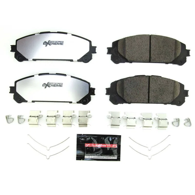 Z36-2304 – POWERSTOP Brake Pad, FMSI Number D2304 Carbon-Fiber Ceramic Brake Pads Set Of 4 With Premium Stainless Ste...